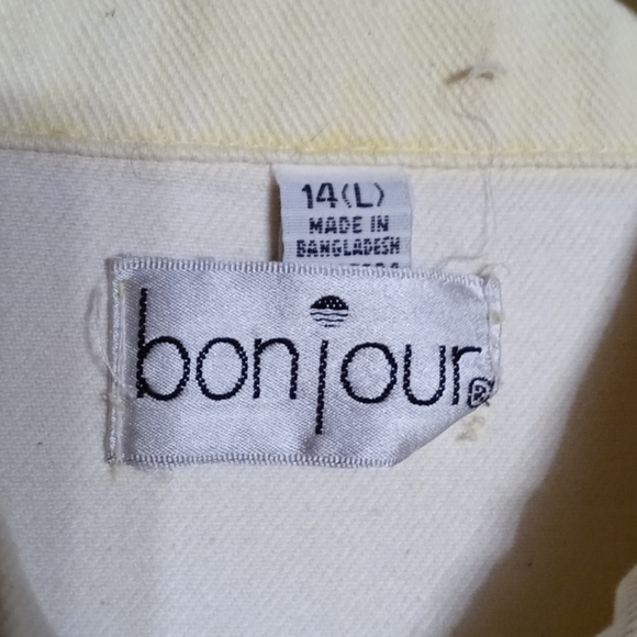 Bonjour jacket pale yellow size 14 Large - Picture 3 of 4